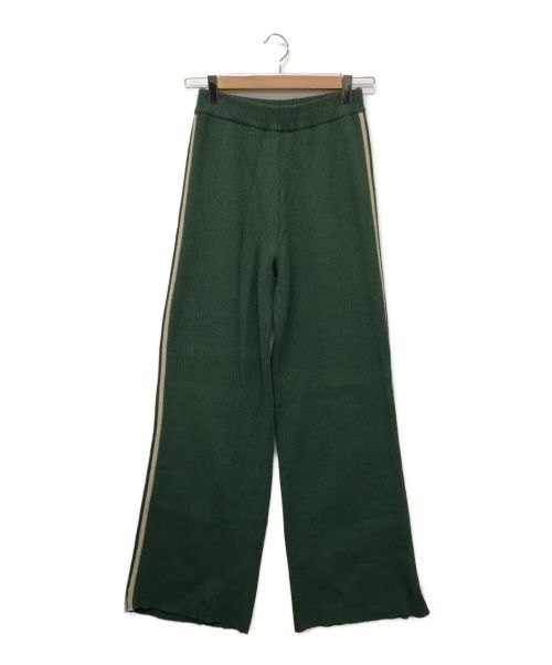 CLANE（クラネ）CLANE (クラネ) カラーラインニットパンツ グリーン サイズ:1の古着・服飾アイテム
