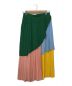 AKIRA NAKA (アキラナカ) アシメプリーツスカート マルチカラー サイズ:2：4800円