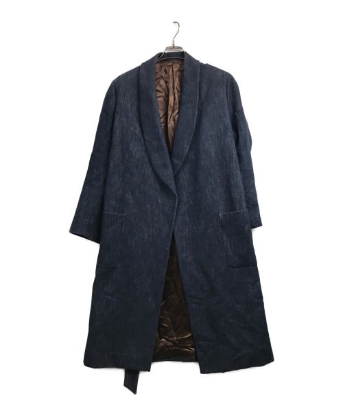 CARUSO（カルーゾ）CARUSO (カルーゾ) ショールカラーガウンコート インディゴ サイズ:48の古着・服飾アイテム