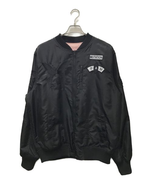 PERKS AND MINI（パークスアンドミニ）PERKS AND MINI (パークスアンドミニ) ワッペン MA-1ジャケット ブラック サイズ:Mの古着・服飾アイテム