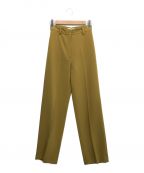 H BEAUTY&YOUTHエイチ ビューティアンドユース）の古着「DOUBLE CLOTH TAPERED PANTS」｜イエロー