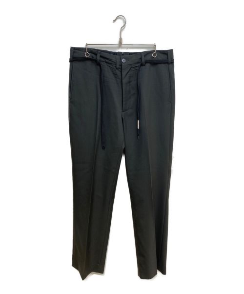 MARNI（マルニ）MARNI (マルニ) 21SS ヴァージンウールトロピカルボタンフライプリーツパンツ ブラック サイズ:50の古着・服飾アイテム