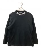 BALENCIAGAバレンシアガ）の古着「ネックプリントロングスリーブTシャツ」｜ブラック