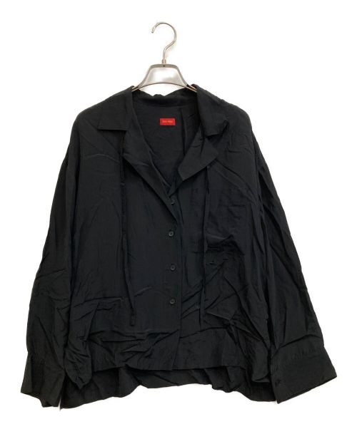 DES PRES（デ プレ）DES PRES (デ プレ) シルキーポプリン オープンカラーシャツ ブラック サイズ:36の古着・服飾アイテム