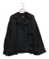 DES PRES（デ プレ）の古着「シルキーポプリン オープンカラーシャツ」｜ブラック