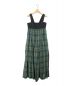 Scye（サイ）の古着「Cotton and Linen Blend Plaid Summer Dress」｜グリーン
