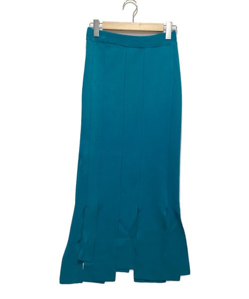 UN3D.（アンスリード）UN3D. (アンスリード) ランダムニットスカート ブルー サイズ:38の古着・服飾アイテム