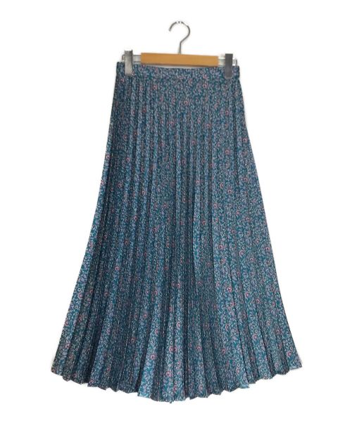 OBLI（オブリ）OBLI (オブリ) 花柄プリーツスカート ブルー サイズ:FREEの古着・服飾アイテム