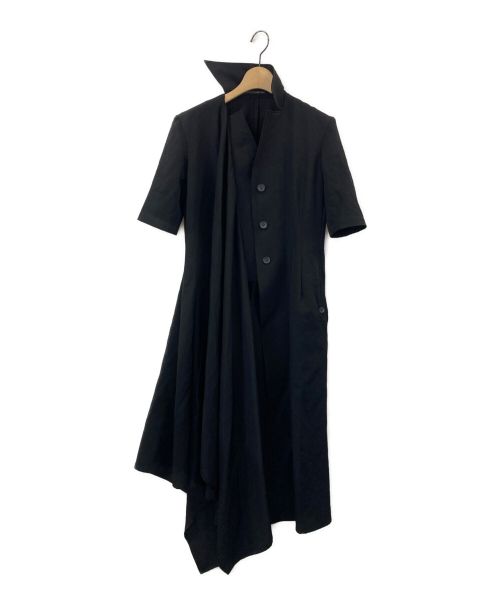 yohji yamamoto+noir（ヨウジヤマモトプリュスノアール）yohji yamamoto+Noir (ヨウジヤマモトプリュスノアール) シャーリングドレス ブラック サイズ:-の古着・服飾アイテム