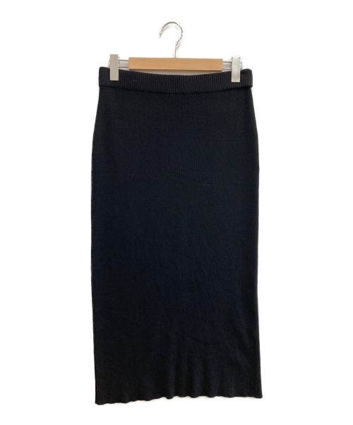 AP STUDIO（エーピーストゥディオ）AP STUDIO (エーピーストゥディオ) リブスカート ブラック サイズ:38の古着・服飾アイテム