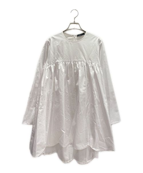 YOKO CHAN（ヨーコチャン）YOKO CHAN (ヨーコチャン) ヘムスカラップコットンブラウス ホワイト サイズ:40の古着・服飾アイテム