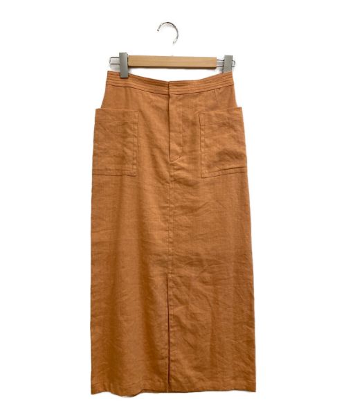 SLOBE IENA（スローブ イエナ）SLOBE IENA (スローブ イエナ) リネンタイトスカート オレンジ サイズ:36の古着・服飾アイテム