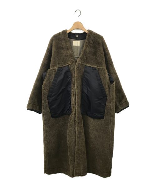 JUN MIKAMI（ジュン ミカミ）JUN MIKAMI (ジュン ミカミ) アルパカパイルライナーコート オリーブ サイズ:Mの古着・服飾アイテム