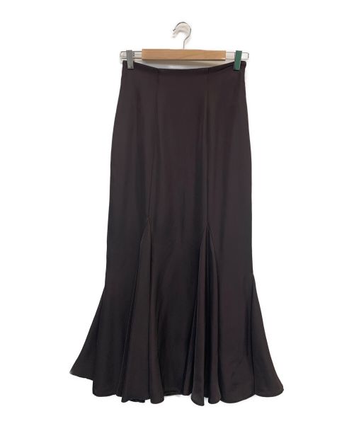 Snidel（スナイデル）Snidel (スナイデル) ハイウエストヘムボリュームスカート ブラウン サイズ:1の古着・服飾アイテム