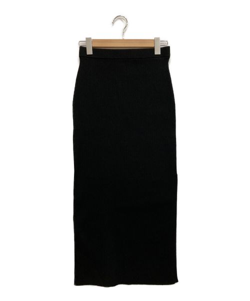 Whim Gazette（ウィムガゼット）Whim Gazette (ウィムガゼット) リブフィットスカート ブラック サイズ:Fの古着・服飾アイテム