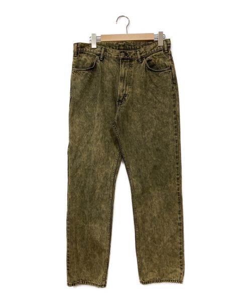UNUSED（アンユーズド）UNUSED (アンユーズド) Chemical wash Denim pants イエロー サイズ:2の古着・服飾アイテム