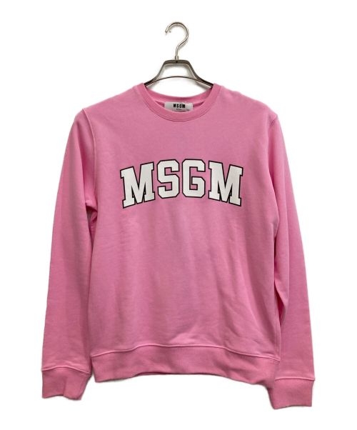 MSGM（エムエスジーエム）MSGM (エムエスジーエム) ロゴスウェット ピンク サイズ:XSの古着・服飾アイテム