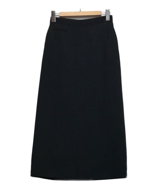 Demi-Luxe Beams（デミルクス ビームス）Demi-Luxe BEAMS (デミルクス ビームス) ダブルボイルセミタイトスカート ブラック サイズ:36の古着・服飾アイテム