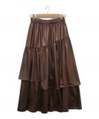 MURRALミューラル）の古着「Flow tiered skirt」｜ブラウン
