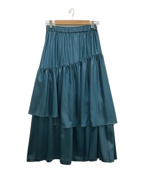 MURRAL（ミューラル）MURRAL (ミューラル) Flow tiered skirt ターコイズブルー サイズ:1の古着・服飾アイテム