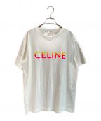 CELINEセリーヌ）の古着「グラデーションロゴプリントルーズTシャツ」｜ホワイト