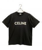CELINEセリーヌ）の古着「スタッズロゴTシャツ」｜ブラック