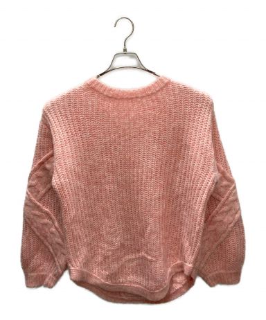 AMERI BACK CABLE KNIT サーモンピンクニット