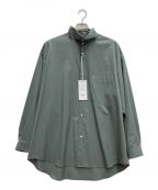 Graphpaperグラフペーパー）の古着「Fine Wool Tropical Stand Collar Shirt」｜グレー