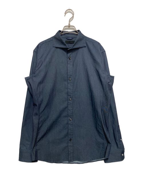 Junhashimoto（ジュンハシモト）Junhashimoto (ジュンハシモト) ドレスシャツ インディゴ サイズ:不明の古着・服飾アイテム