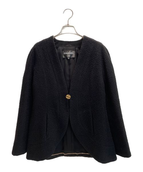 CHANEL（シャネル）CHANEL (シャネル) ノーカラー1Bジャケット ブラック サイズ:38の古着・服飾アイテム