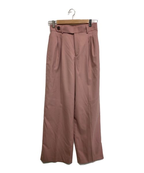 Rouge vif（ルージュヴィフ）Rouge vif (ルージュヴィフ) サキソニーワイドパンツ ピンク サイズ:38の古着・服飾アイテム