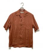 INDIVIDUALIZED SHIRTSインディビジュアライズドシャツ）の古着「リネンオープンカラーシャツ」｜ブラウン