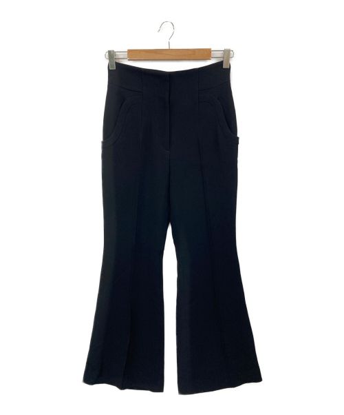 Mame Kurogouchi（マメクロゴウチ）mame kurogouchi (マメクロゴウチ) High Waisted Center Creased Trousers ブラック サイズ:1の古着・服飾アイテム