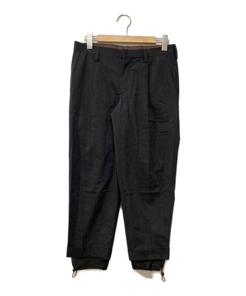 KOLOR（カラー）KOLOR (カラー) ウール タフタ タック スラックス パンツ グレー サイズ:1の古着・服飾アイテム