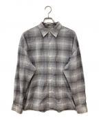 COOTIEクーティー）の古着「22SS ombre check L/S shirt」｜グレー