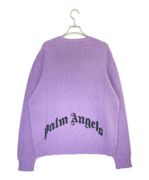 Palm Angels（パーム エンジェルス）Palm Angels (パーム エンジェルス) curved logo sweater パープル サイズ:XLの古着・服飾アイテム