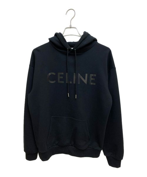 CELINE（セリーヌ）CELINE (セリーヌ) ビニルフーディー / コットンフリース ブラック サイズ:Sの古着・服飾アイテム