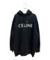 CELINE（セリーヌ）の古着「ルーズフーディ/アーティストプリント」｜ブラック