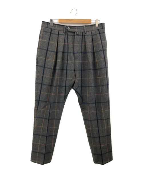 NEAT（ニート）NEAT (ニート) TAPERED PANTS WOOL PLAID グレー サイズ:50の古着・服飾アイテム