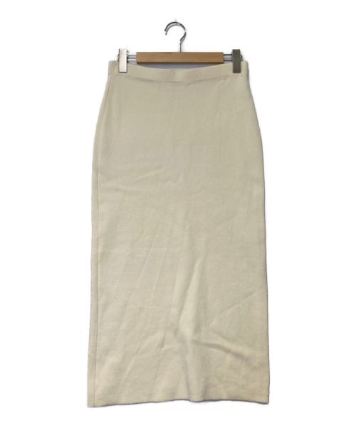 FRAMeWORK（フレームワーク）FRAMeWORK (フレームワーク) ダブルジャガードニットタイトスカート アイボリー サイズ:40の古着・服飾アイテム