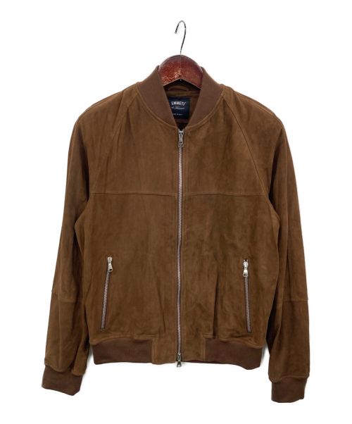 EMMETI（エンメティ）EMMETI (エンメティ) スウェードレザージャケット ブラウン サイズ:48の古着・服飾アイテム