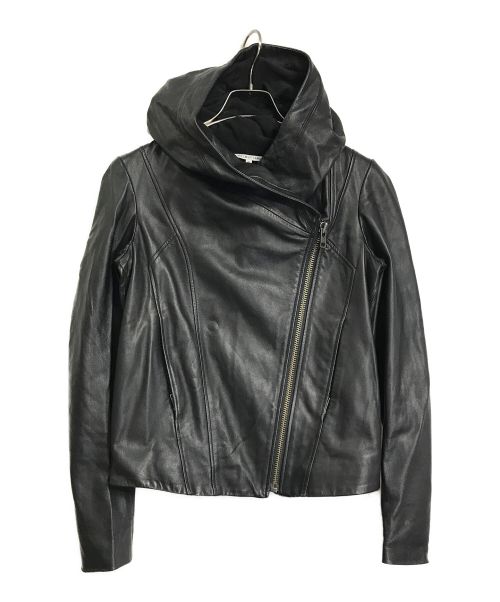 HELMUT LANG（ヘルムートラング）HELMUT LANG (ヘルムートラング) フーデットラムレザージャケット ブラック サイズ:XSの古着・服飾アイテム