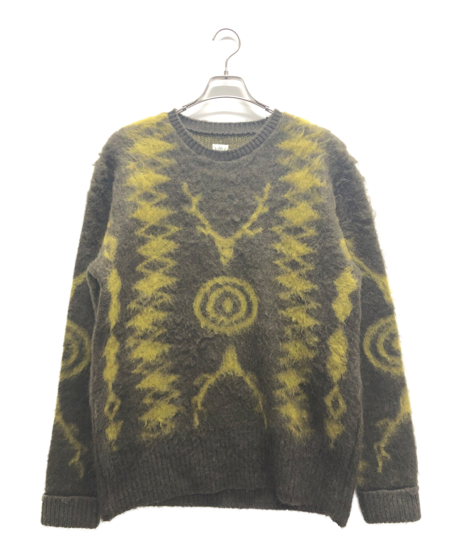 South2 West8 サウス2 ウエスト8 モヘヤニット モスグリーン L South2West8 モヘヤ XS South2 West8⁄サウスツーウエストエイト