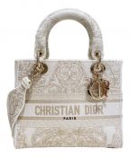 Christian Diorクリスチャン ディオール）の古着「LADY D-LITE ミディアムバッグ」｜ホワイト