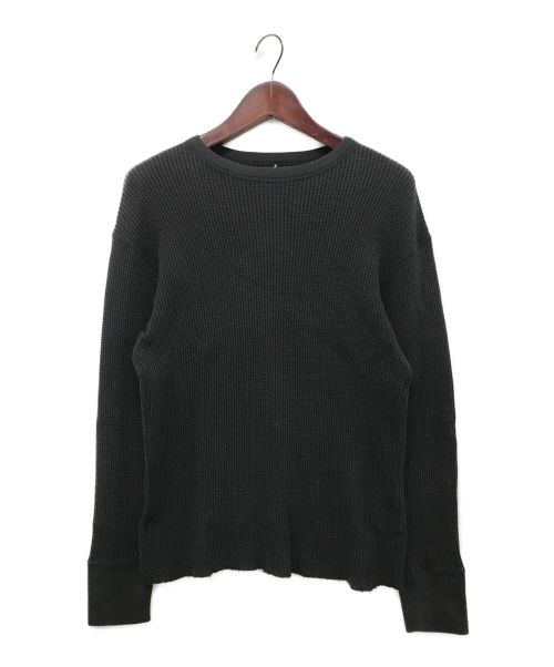 CIOTA（シオタ）CIOTA (シオタ) ツータックワッフル ロングTシャツ ブラック サイズ:5の古着・服飾アイテム