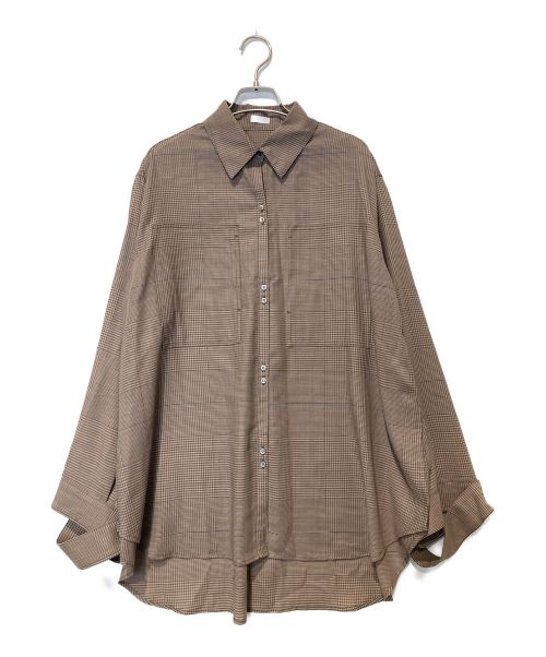 RITO（リト）RITO (リト) ウールビエラシャツ ブラウン サイズ:38の古着・服飾アイテム