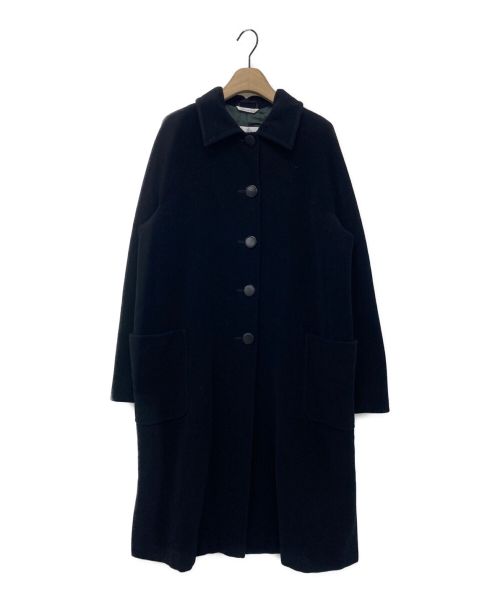 MaxMara（マックスマーラ）MaxMara (マックスマーラ) ウールアンゴラロングコート ブラック サイズ:J42の古着・服飾アイテム