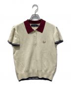 FRED PERRYフレッドペリー）の古着「ニットポロシャツ/KNITTED POLO」｜ベージュ