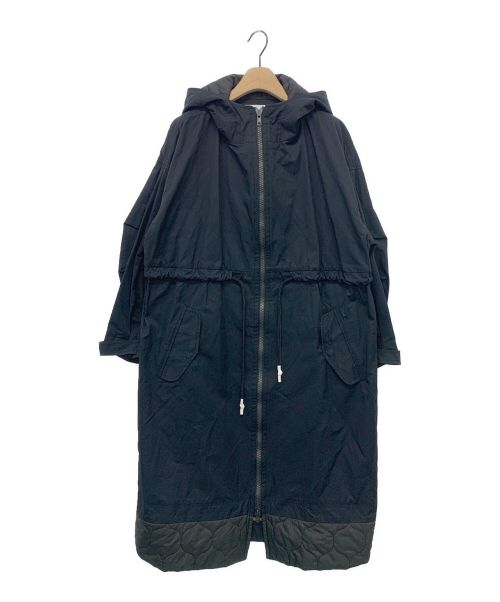 Lallia Mu（ラリア ムー）Lallia Mu (ラリア ムー) キルトモッズコート ブラック サイズ:38の古着・服飾アイテム
