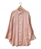 Nobleノーブル）の古着「リネンオーバーコクーンシャツ」｜ピンク